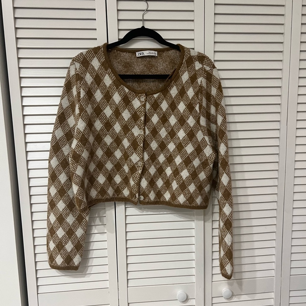 Plaid Zara Cardigan